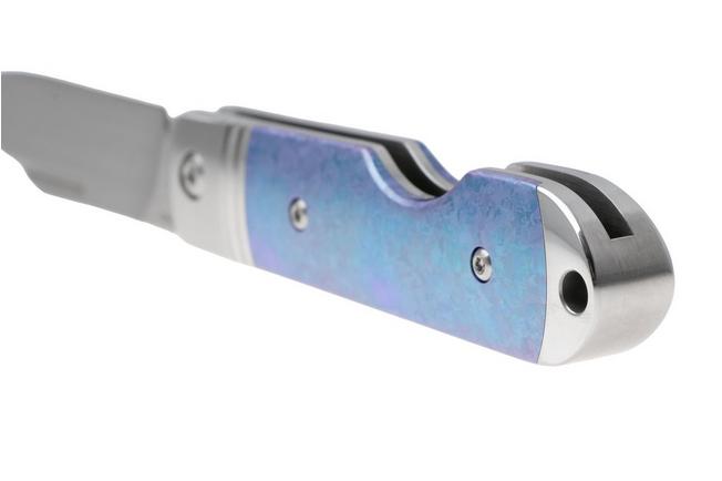 Afbeelding voor QSP Knife Moray QS171-A, Limited Edition, Satin Vanax, Blue Crystallized Titanium zakmes