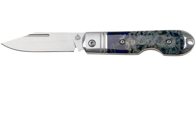 Afbeelding voor QSP Knife Moray QS171-B, Limited Edition, Satin Vanax, Ocean Blue Raffir Calceon zakmes
