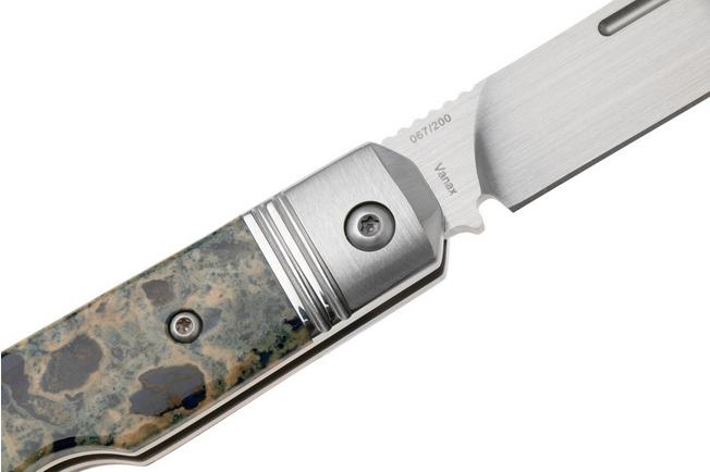 Afbeelding voor QSP Knife Moray QS171-B, Limited Edition, Satin Vanax, Ocean Blue Raffir Calceon zakmes