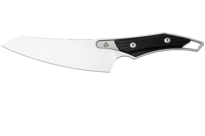 Afbeelding voor QSP Knife T-Cook QS172-A1, Stonewashed Nitro-V, Black G10 vaststaand mes 