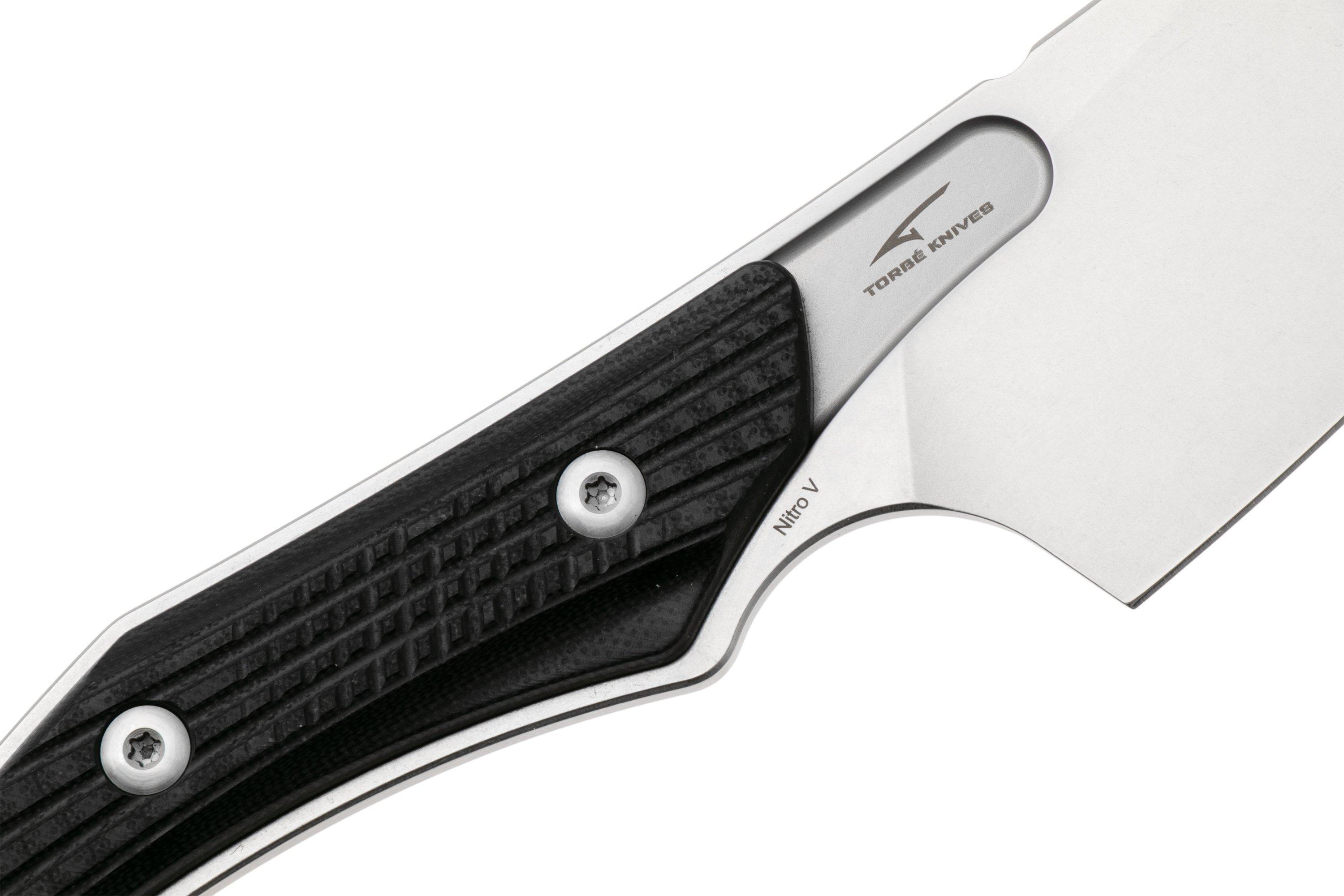 QSP Knife T-Cook QS172-A1, Stonewashed Nitro-V, Black G10 Fahrtenmesser ...