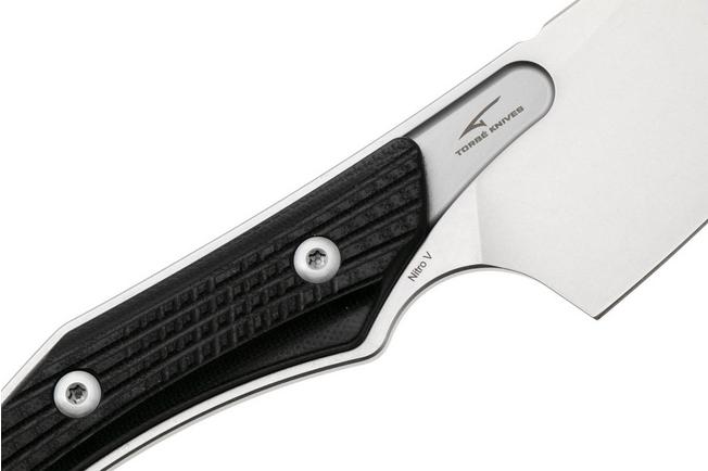 Afbeelding voor QSP Knife T-Cook QS172-A1, Stonewashed Nitro-V, Black G10 vaststaand mes 