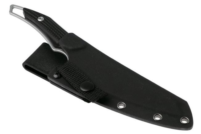 Afbeelding voor QSP Knife T-Cook QS172-A1, Stonewashed Nitro-V, Black G10 vaststaand mes 