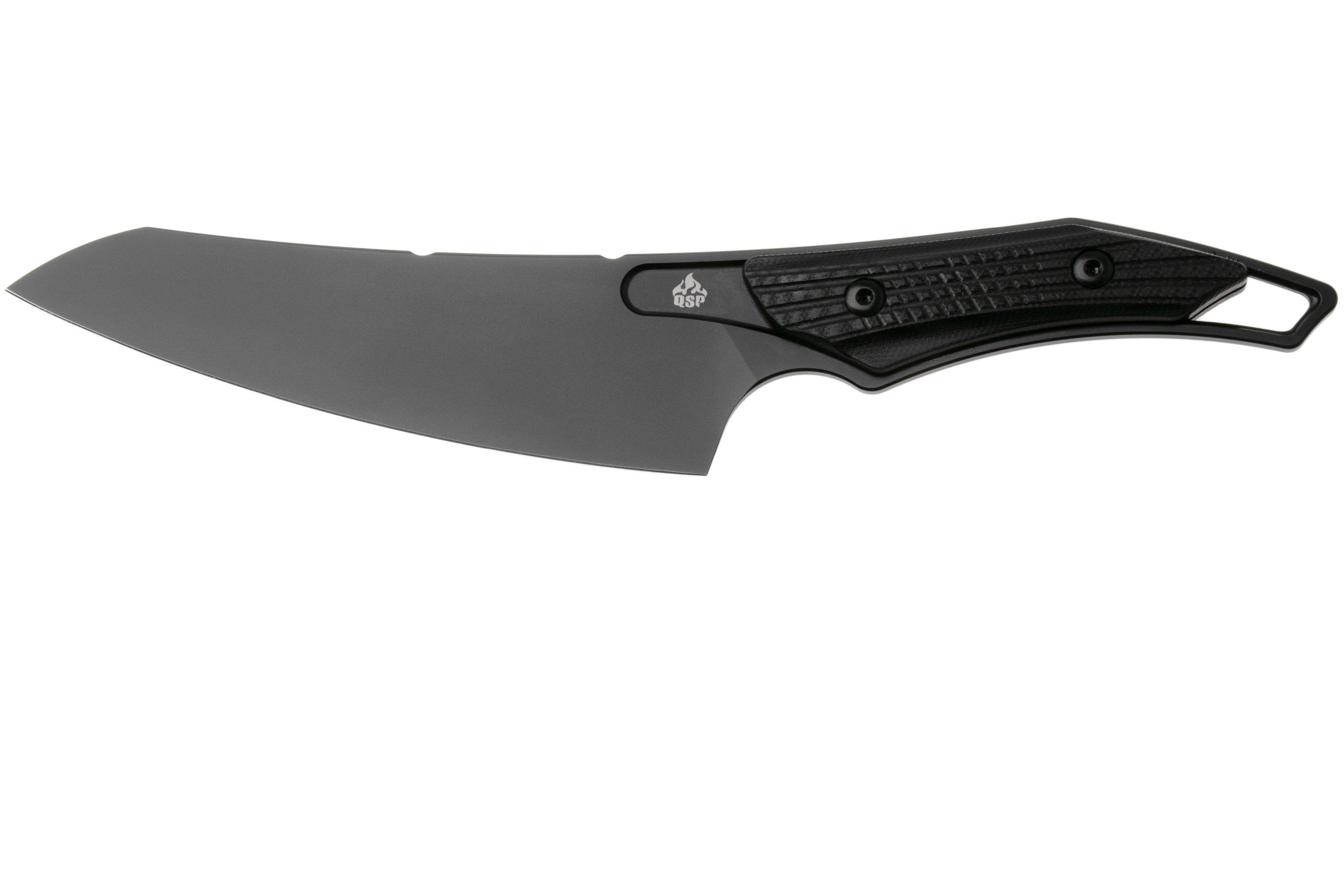 Qsp Knife T Cook Qs172 A2 Black Nitro V Black G10 Cuchillo Fijo 