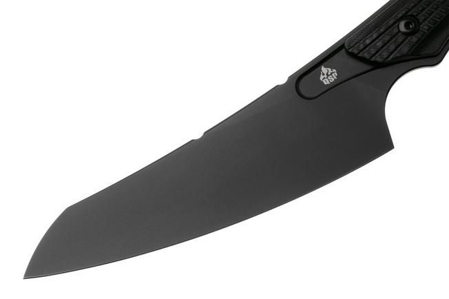 Afbeelding voor QSP Knife T-Cook QS172-A2, Black Nitro-V, Black G10 vaststaand mes