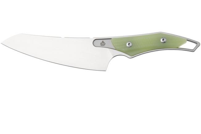 Afbeelding voor QSP Knife T-Cook QS172-B1, Stonewashed Nitro-V, Glow In The Dark G10 vaststaand mes