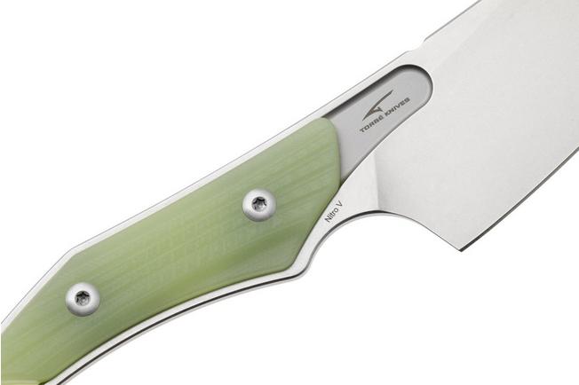 Afbeelding voor QSP Knife T-Cook QS172-B1, Stonewashed Nitro-V, Glow In The Dark G10 vaststaand mes