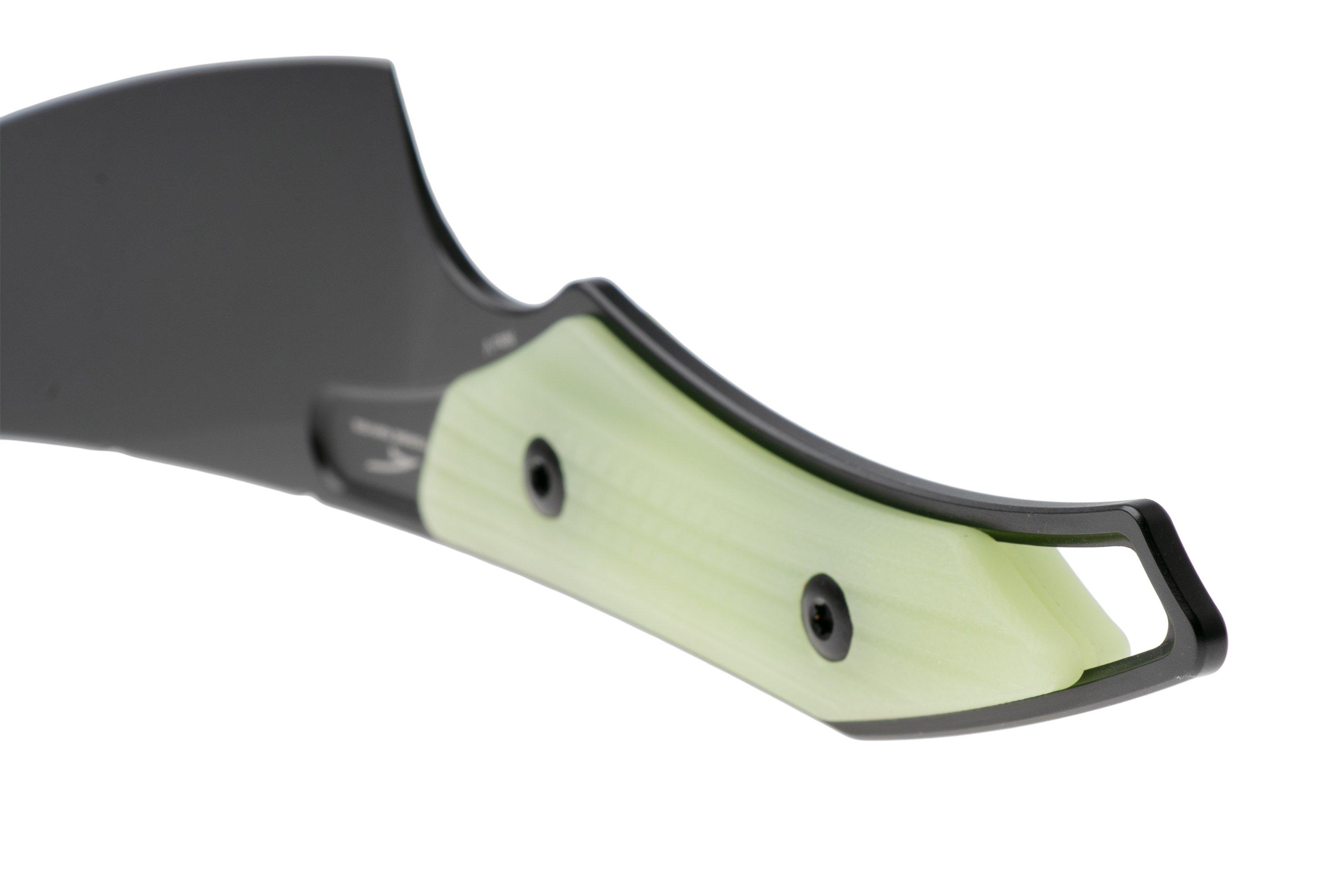 QSP Knife T-Cook QS172-B2, Black Nitro-V, Glow In The Dark G10 fixed ...