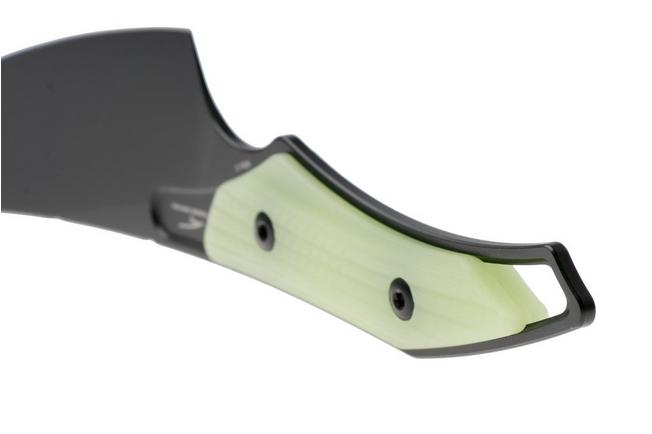 Afbeelding voor QSP Knife T-Cook QS172-B2, Black Nitro-V, Glow In The Dark G10 vaststaand mes