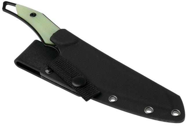 Afbeelding voor QSP Knife T-Cook QS172-B2, Black Nitro-V, Glow In The Dark G10 vaststaand mes