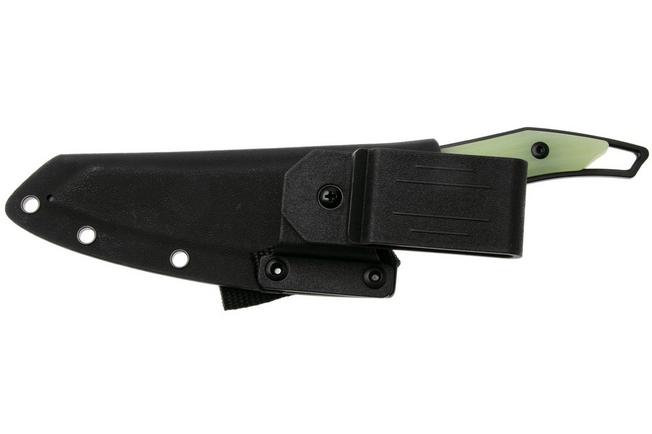Afbeelding voor QSP Knife T-Cook QS172-B2, Black Nitro-V, Glow In The Dark G10 vaststaand mes
