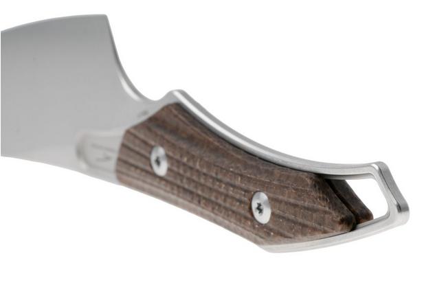 Afbeelding voor QSP Knife T-Cook QS172-C1, Stonewashed Nitro-V, Glow In The Dark Brown Burlap Micarta vaststaand mes