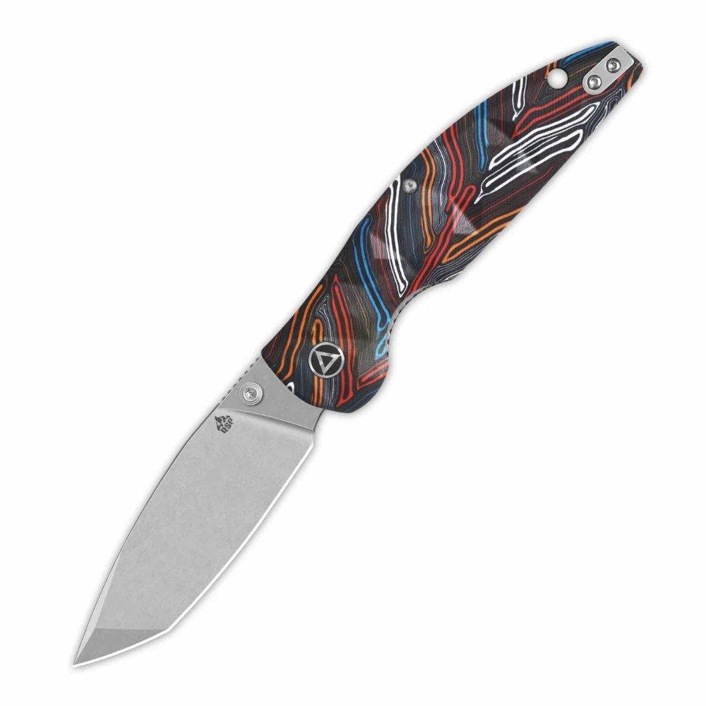 QSP Knife Turtle Punk Colourful G10
