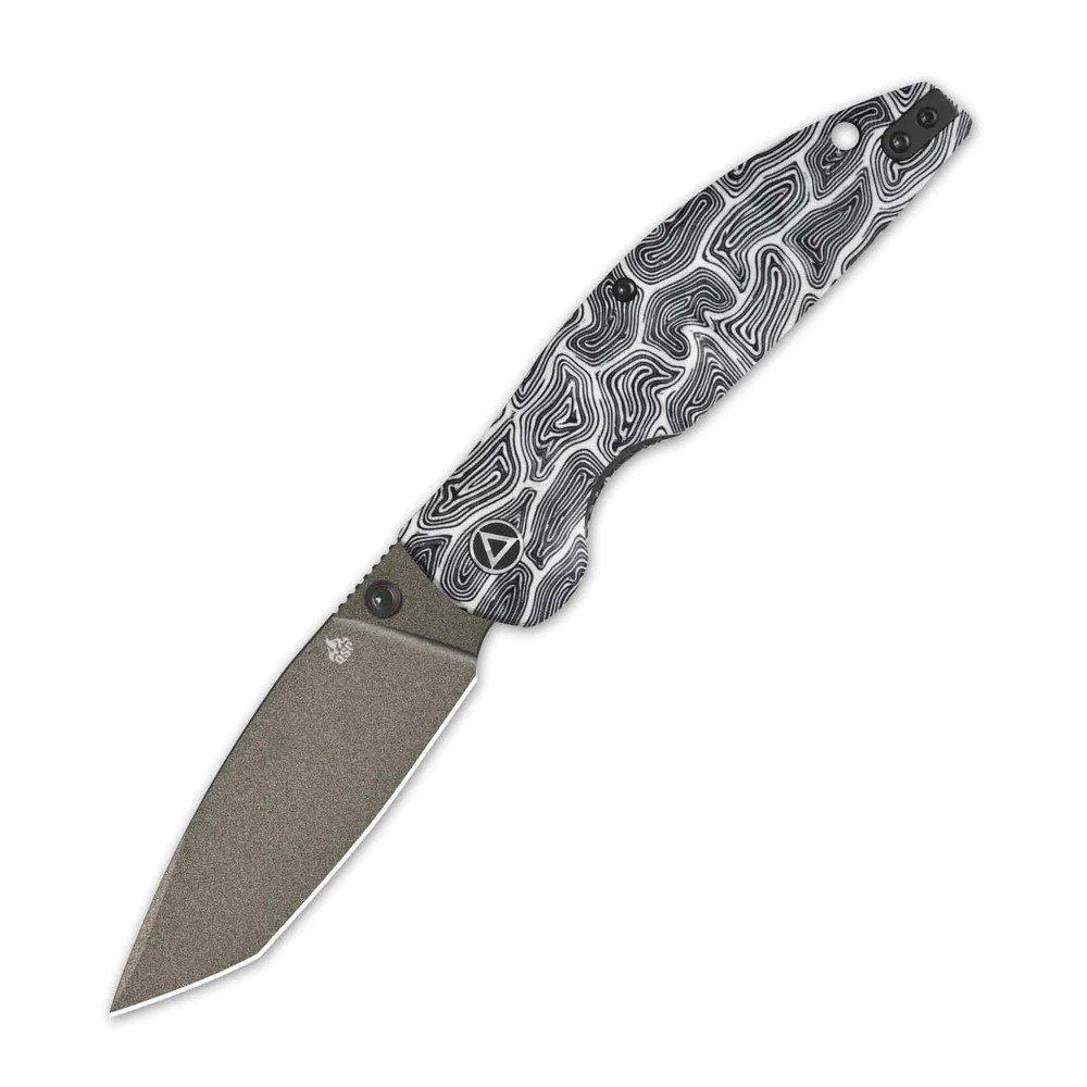 QSP Knife Turtle Punk Black & White G10