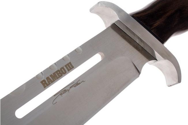 RAMBO knife Rambo 3 Signature Edition with wooden handle, 9297