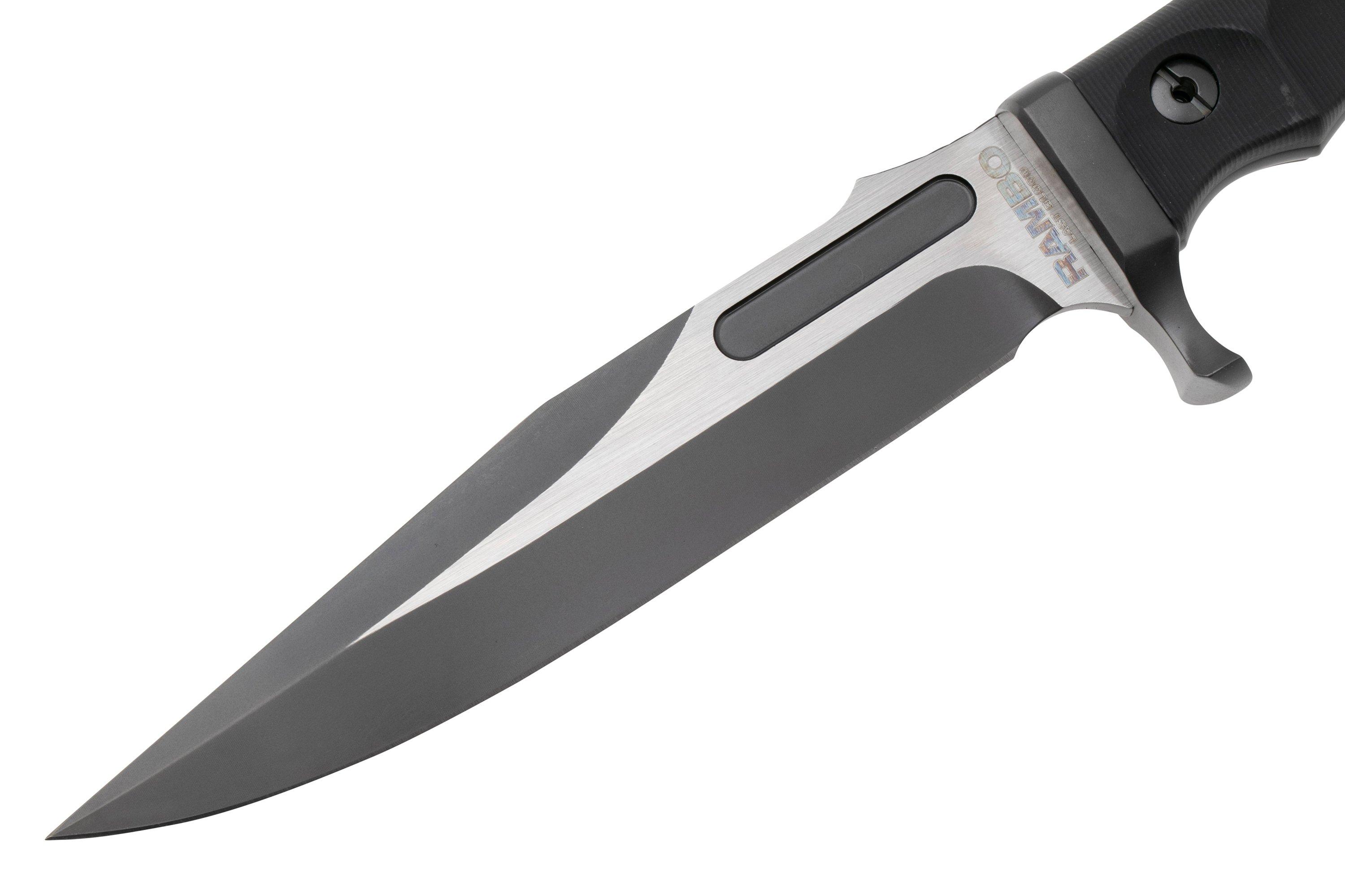Rambo Last Blood 9416 Bowie Two Tone 3Cr13, Black Polymer Handle ...