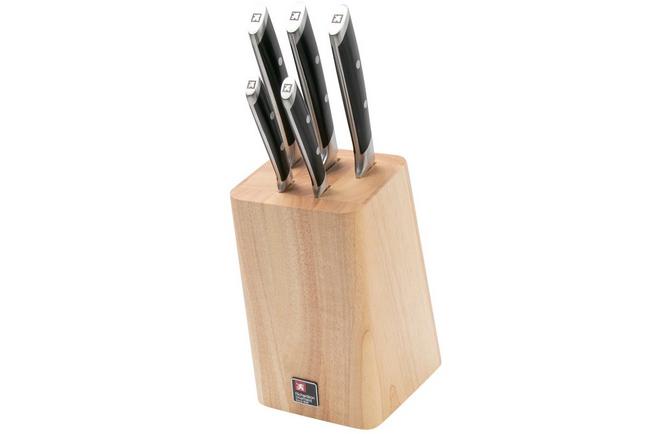 Ontario Old Hickory 5-piece knife set incl. knife block, 7220