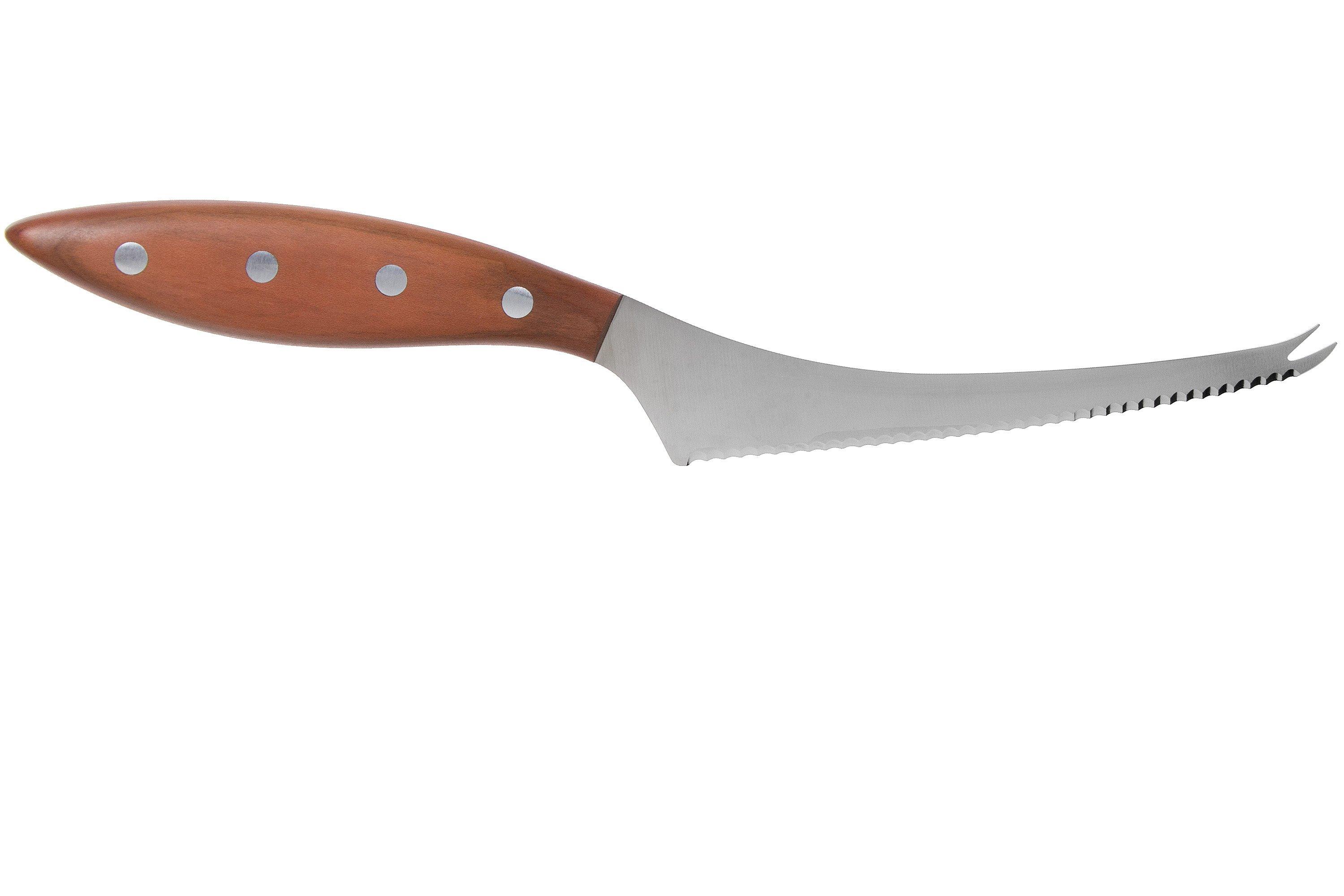 Set 4 Couteaux à Fromage LACOR - Bois Acacia Et Acier Inoxydable - Planche Verre 25cm - Service Complet