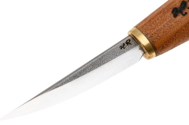 Afbeelding voor Roselli Carving Knife Short RIR113D Carbon Steel, Red Elm, houtsnijmes