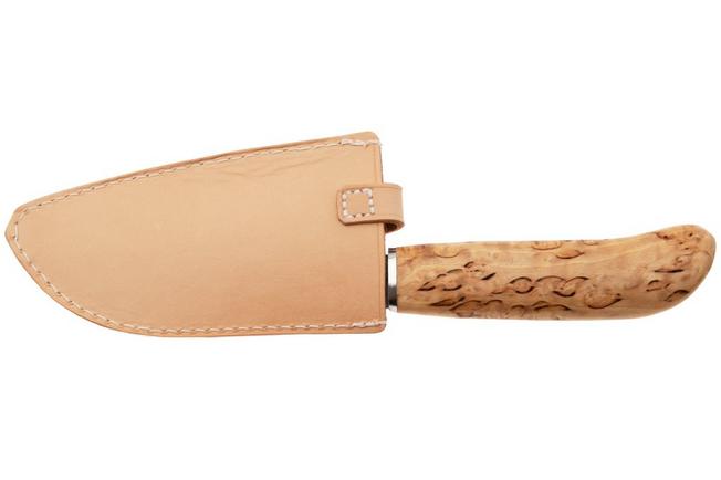 Bild für Roselli Small Chef Knife R700 Carbon Steel, Curly Birch, Santoku, 13.5 cm