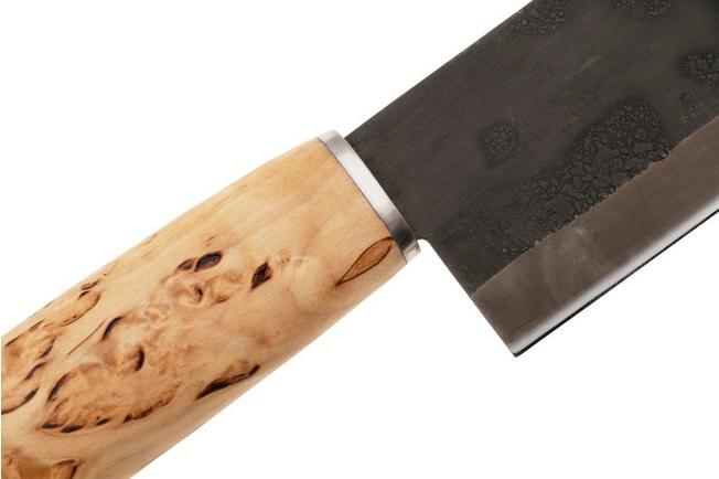 Bild für Roselli Japanese Chef Knife R710 Carbon Steel, Curly Birch, Santoku, 17.5 cm