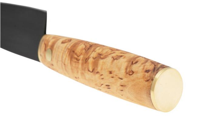 Afbeelding voor Roselli Allround Knife R750 Carbon Steel, Curly Birch, universeelmes, 12 cm