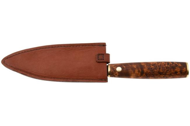 Bild für Roselli Santoku Knife R760D Carbon Steel, Stained Curly Birch, Santoku, 16 cm