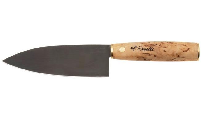 Bild für Roselli Santoku Knife R760 Carbon Steel, Curly Birch, Santoku, 16 cm