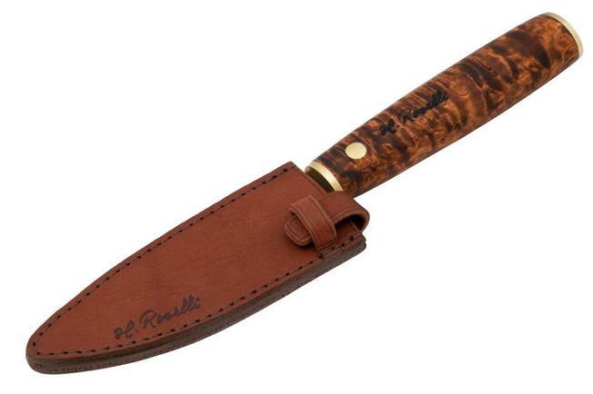 Afbeelding voor Roselli Allround Knife RW750D UHC, Stained Curly Birch, universeelmes, 12 cm