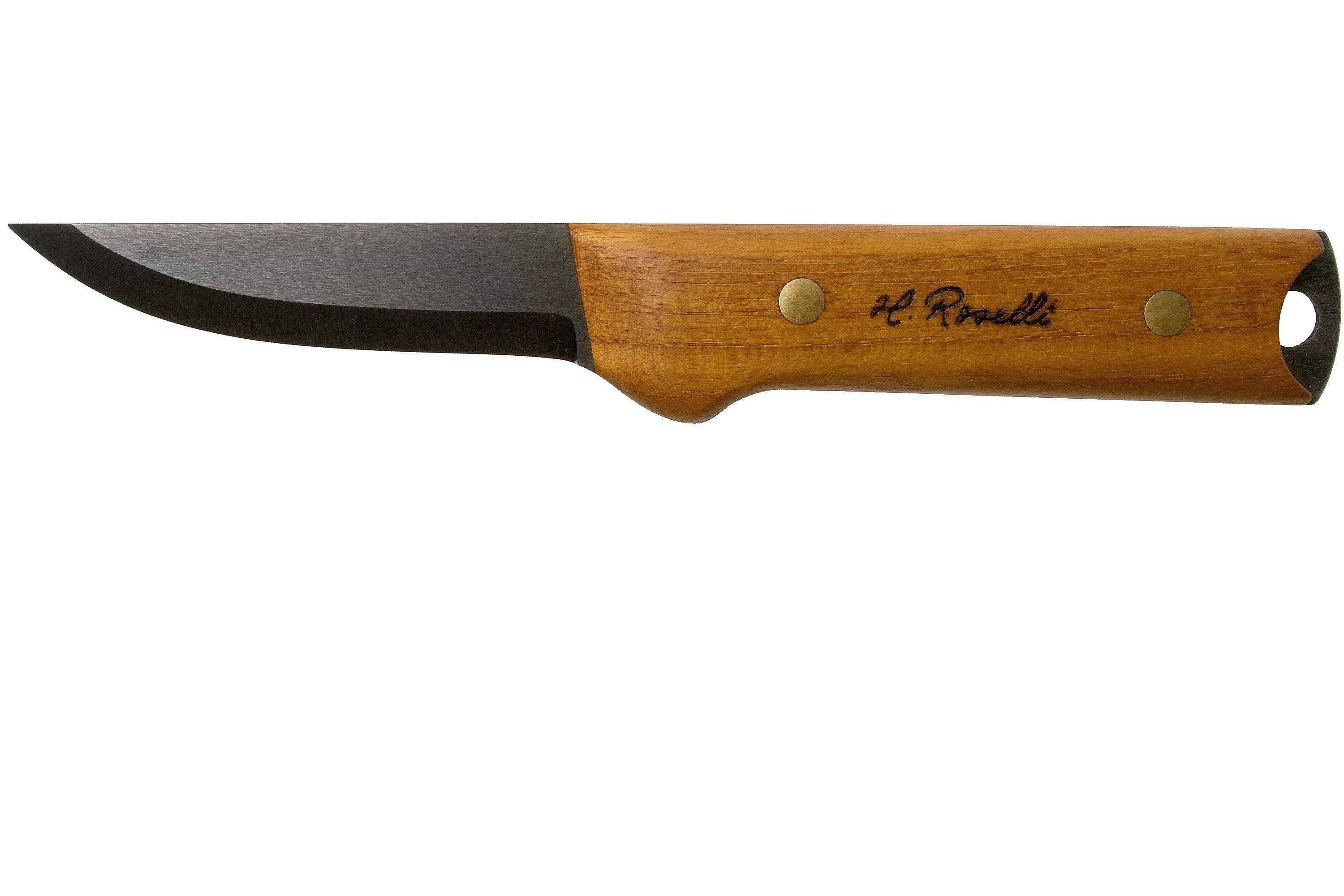 Roselli Big Heimo 4” Knife UHC RW40 leather sheath, couteau d'outdoor