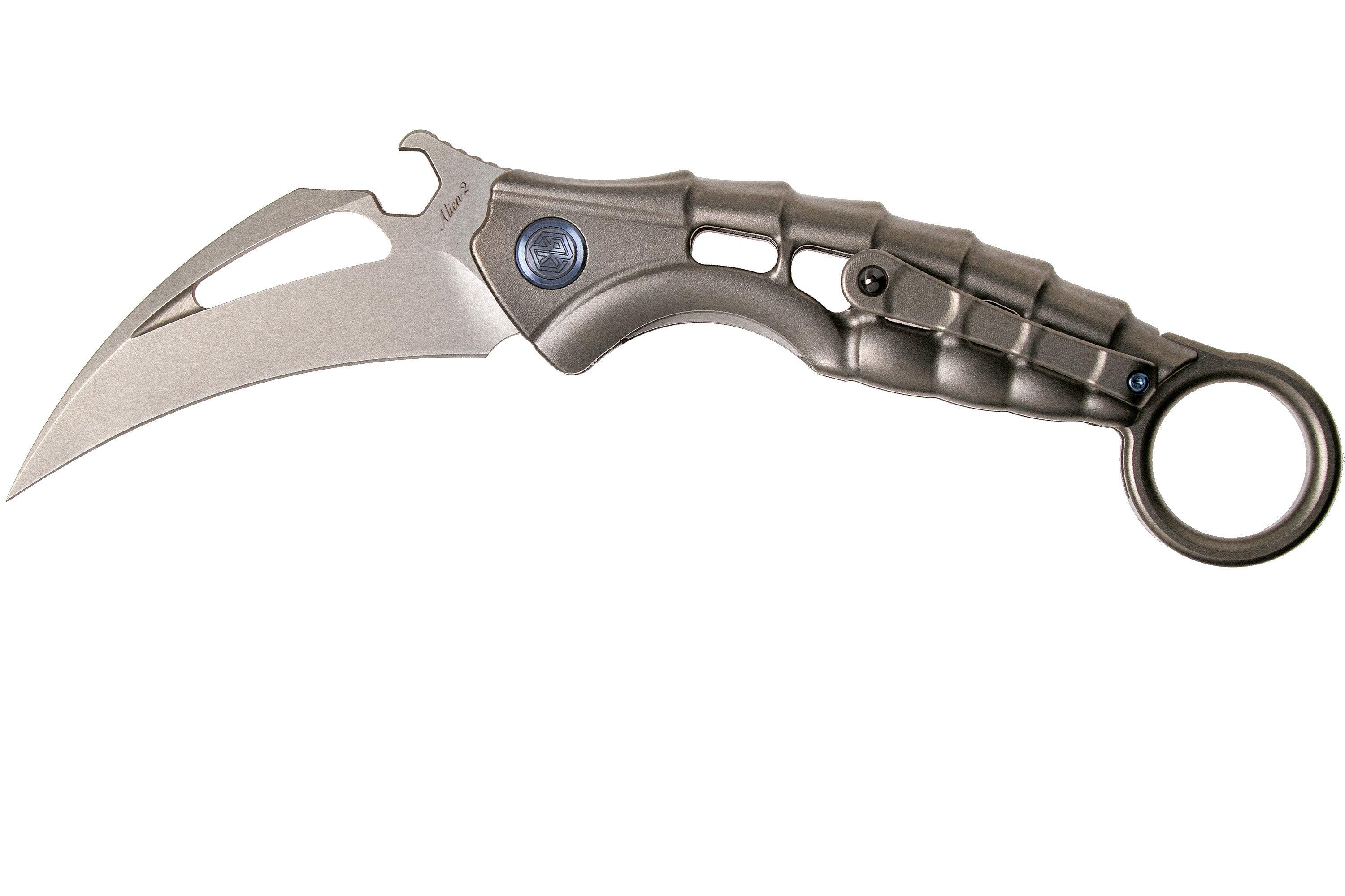 Rike Alien 2 Grey karambit pocket knife | Advantageously shopping at