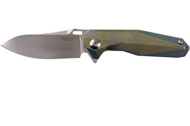Image for Rike Knife 1504A-GB Sheepfoot pocket knife, Gold Blue