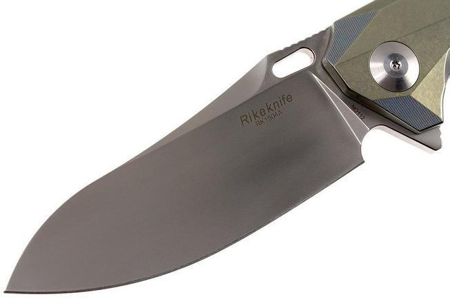 Image for Rike Knife 1504A-GB Sheepfoot pocket knife, Gold Blue