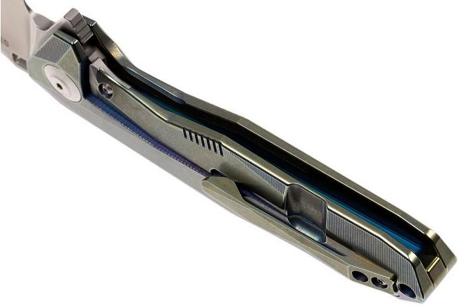 Image for Rike Knife 1504A-GB Sheepfoot pocket knife, Gold Blue