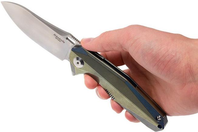 Image for Rike Knife 1504A-GB Sheepfoot pocket knife, Gold Blue