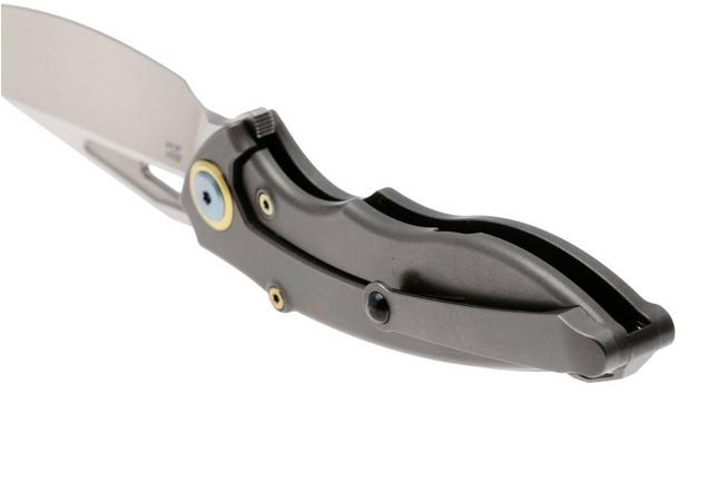 Afbeelding voor Rike Knife 1902 RK1902S Böhler M390, Titanium Blue Carbon Fiber, zakmes