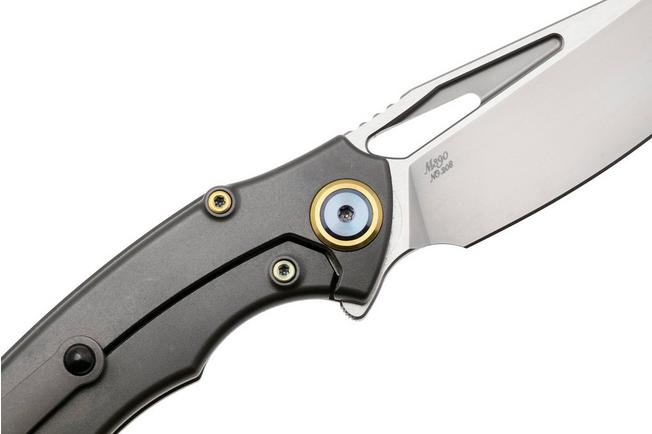 Afbeelding voor Rike Knife 1902 RK1902S Böhler M390, Titanium Red Carbon Fiber, zakmes