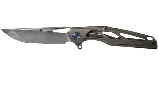 Bild für Rike Knife Knight Gray Damasteel Taschenmesser