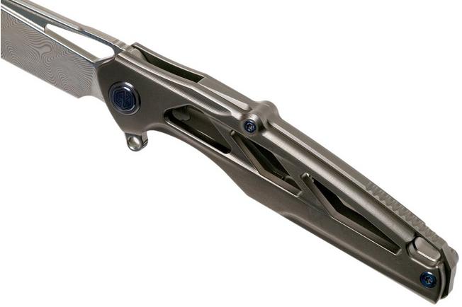 Bild für Rike Knife Knight Gray Damasteel Taschenmesser