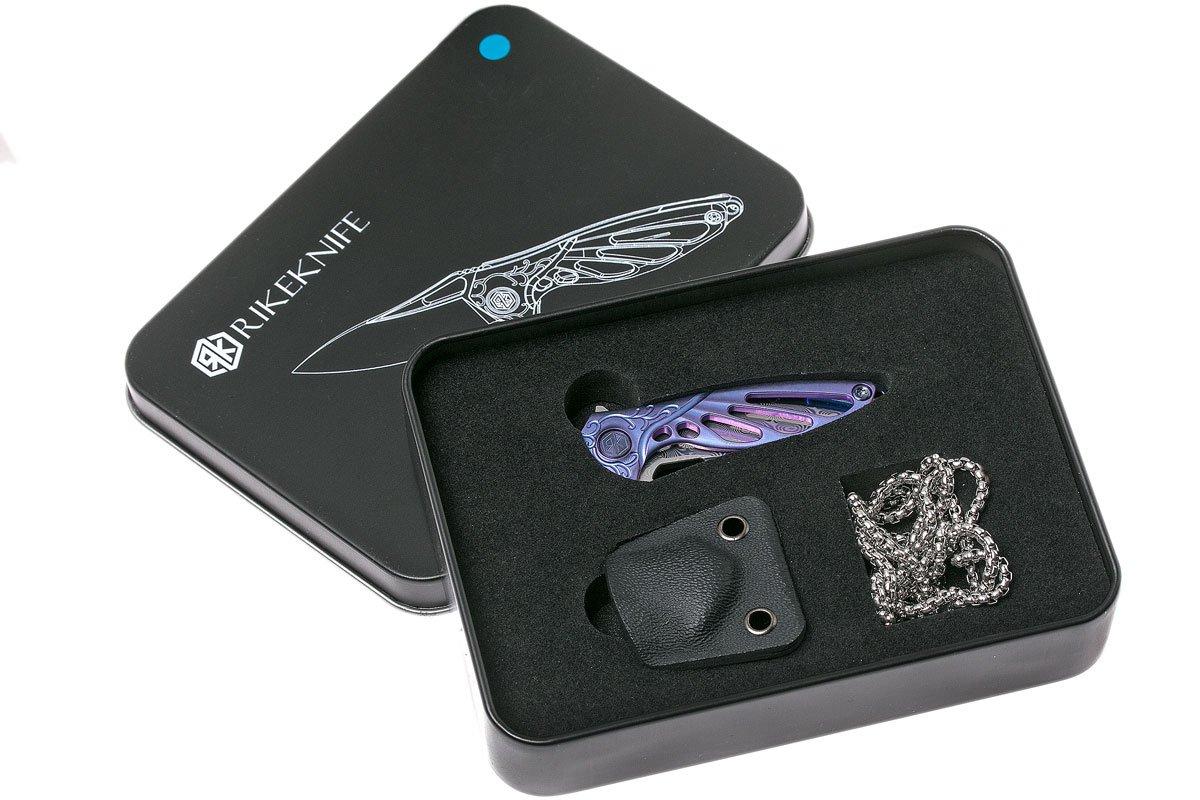 Rike Knife Hummingbird Miniature Keychain Flipper 1.57 Rose Damasteel  Blade, Pink Anodized Titanium Handles, Kydex Neck Sheath - KnifeCenter -  Mini-Pi