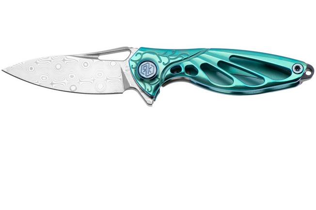 Bild für Rike Mini Hummingbird  Taschenmesser Damast, grün