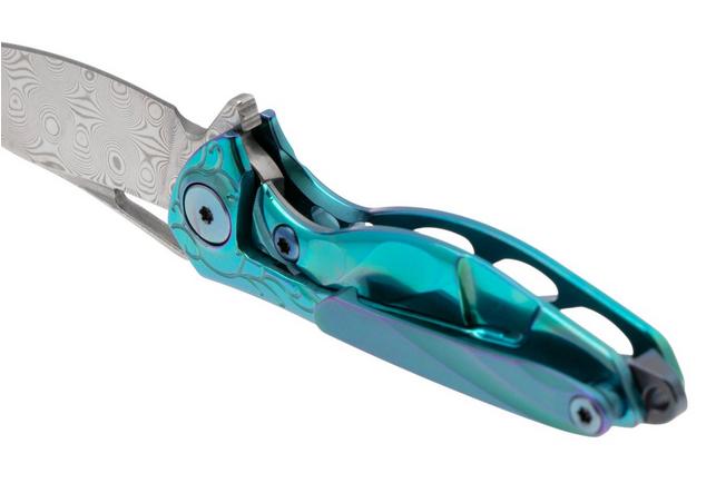 Bild für Rike Mini Hummingbird  Taschenmesser Damast, grün