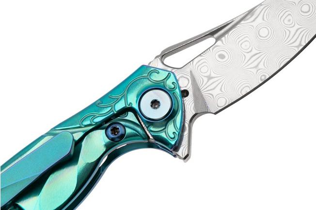 Bild für Rike Mini Hummingbird  Taschenmesser Damast, grün