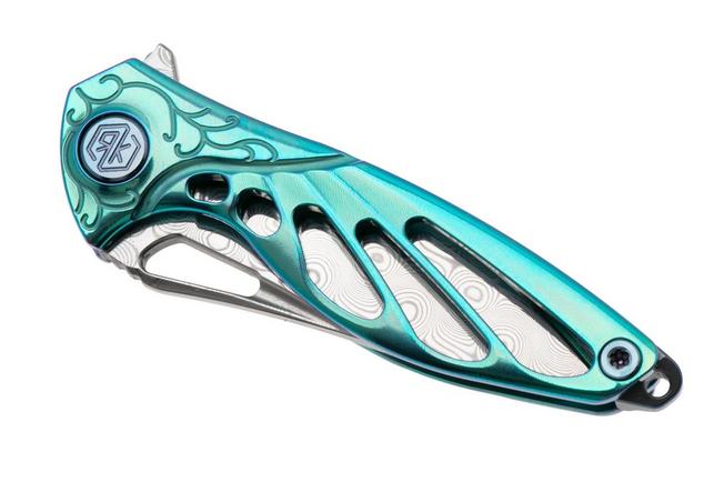 Bild für Rike Mini Hummingbird  Taschenmesser Damast, grün