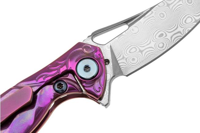 Bild für Rike Mini Hummingbird  Taschenmesser Damast, rosa