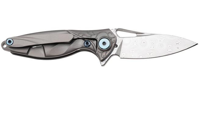Bild für Rike Mini Hummingbird Taschenmesser Damast, Stonewashed