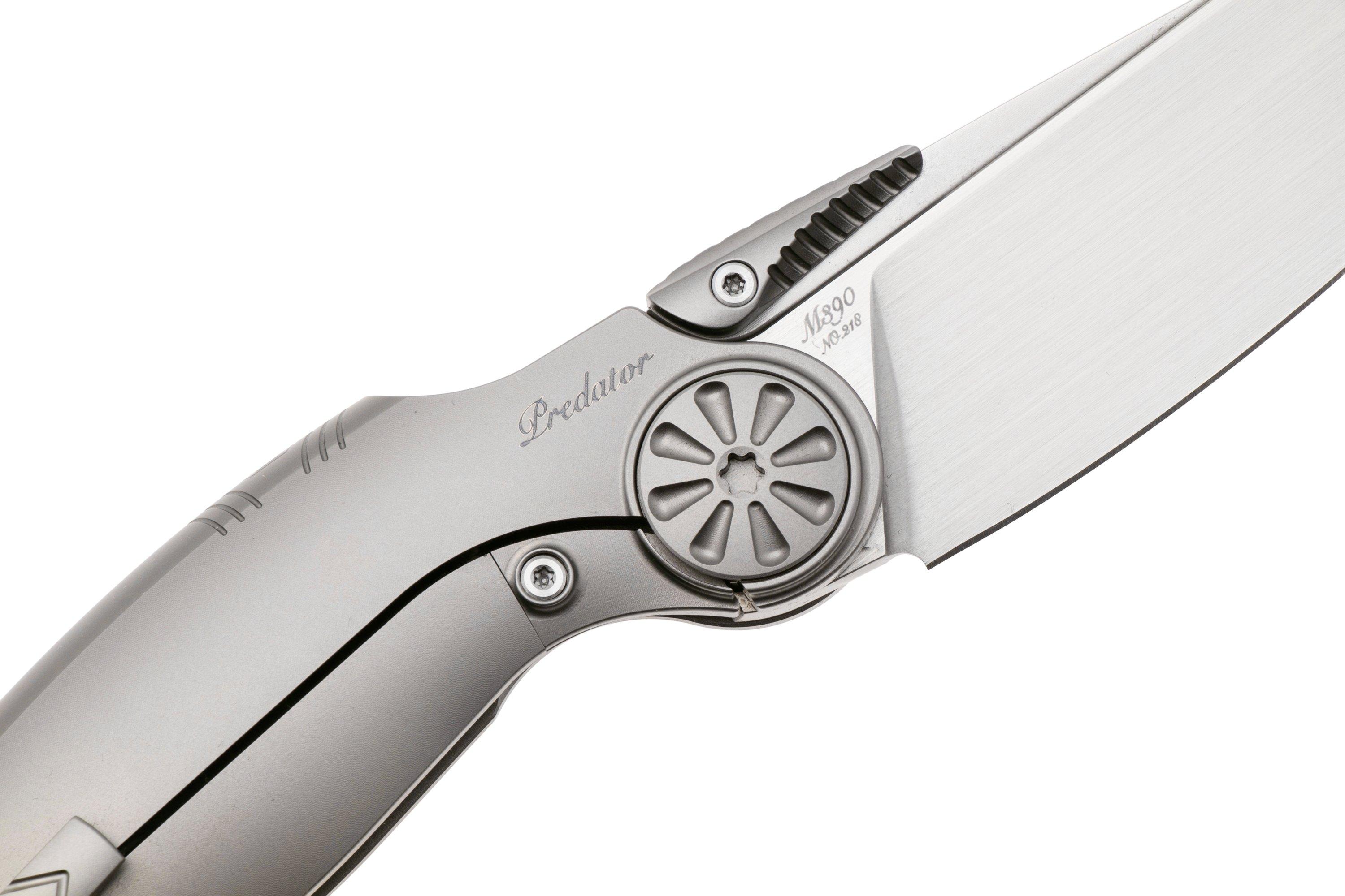 Rike Knife Predator Satin Böhler M390, Titanium, Taschenmesser ...