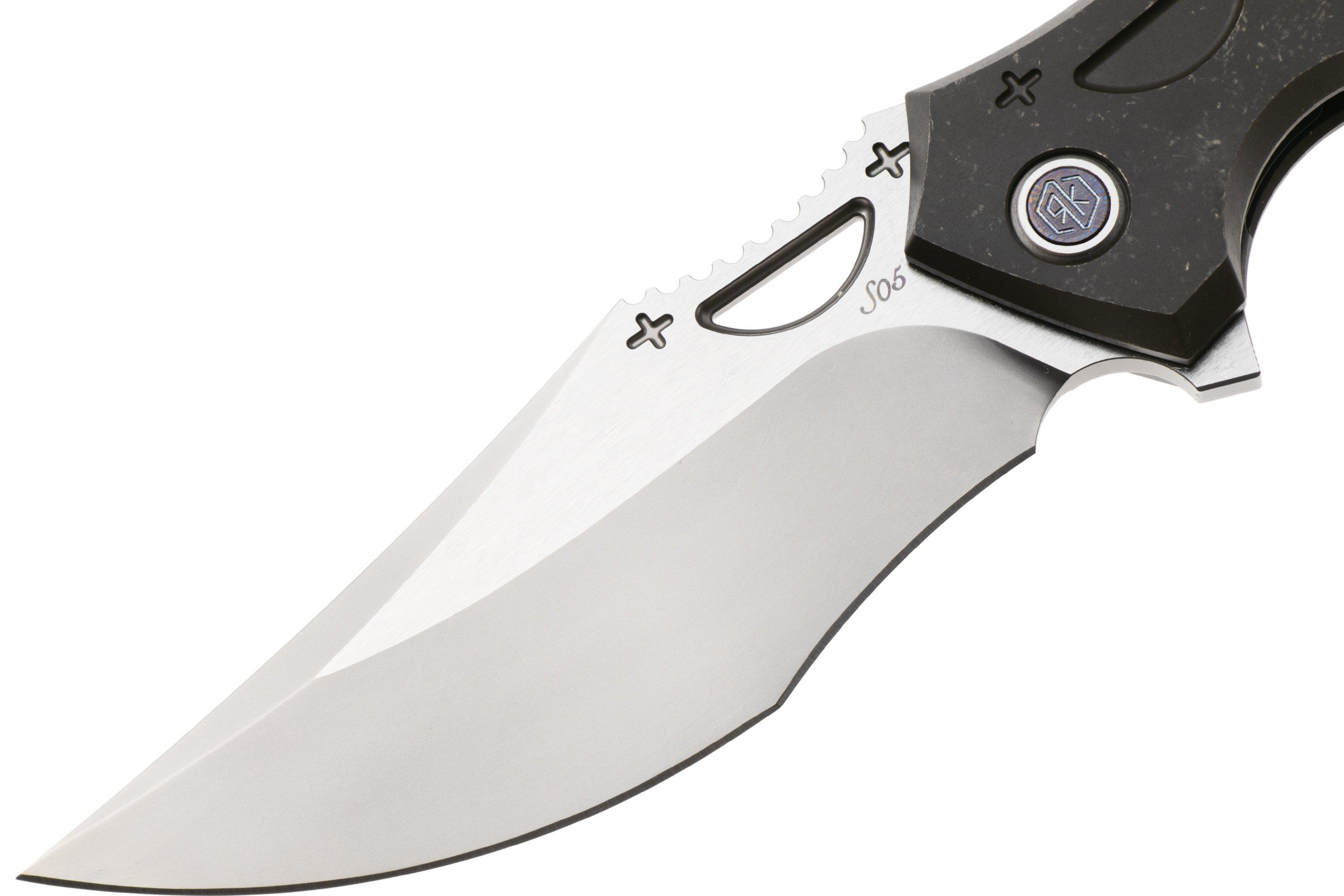 Rike Knife S05 V2 S05-DR-GR Bead Blasted M390, Dark Gray Titanium ...