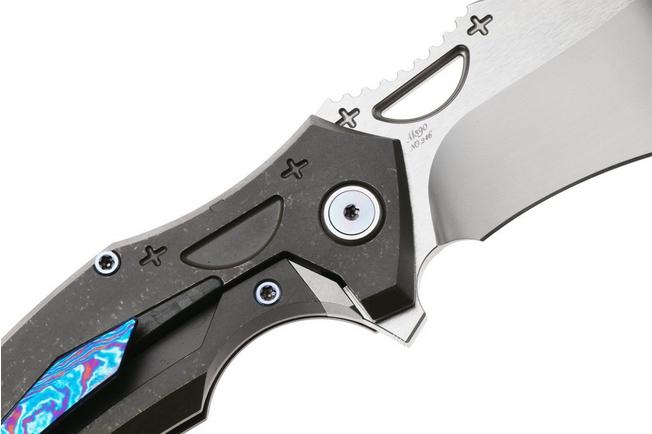 Bild für Rike Knife S05 V2 S05-DR-GR Bead Blasted M390, Dark Gray Titanium, Taschenmesser