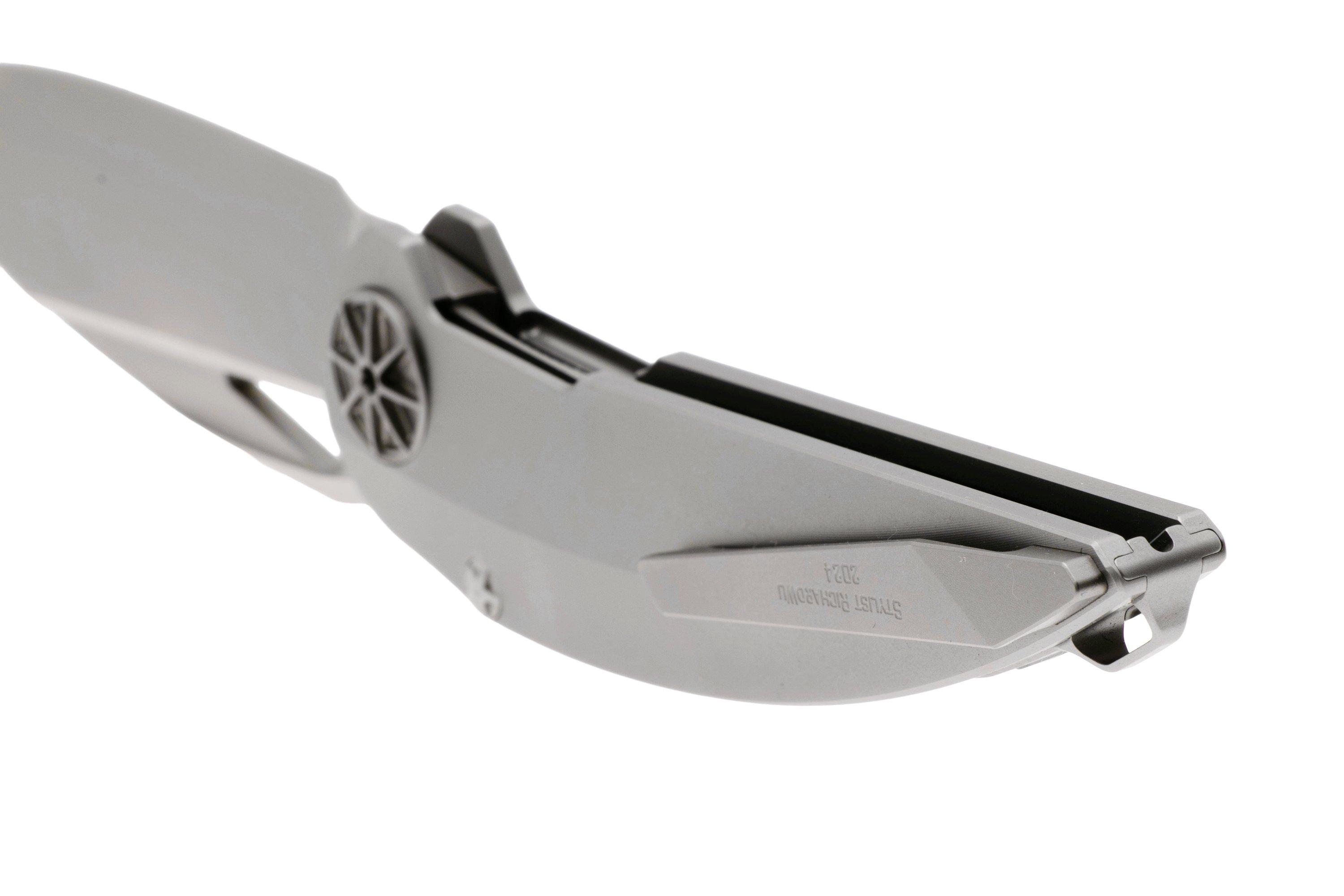 Rike Knife Tissot 2 Bead Blasted Böhler M390, Titanium, zakmes ...